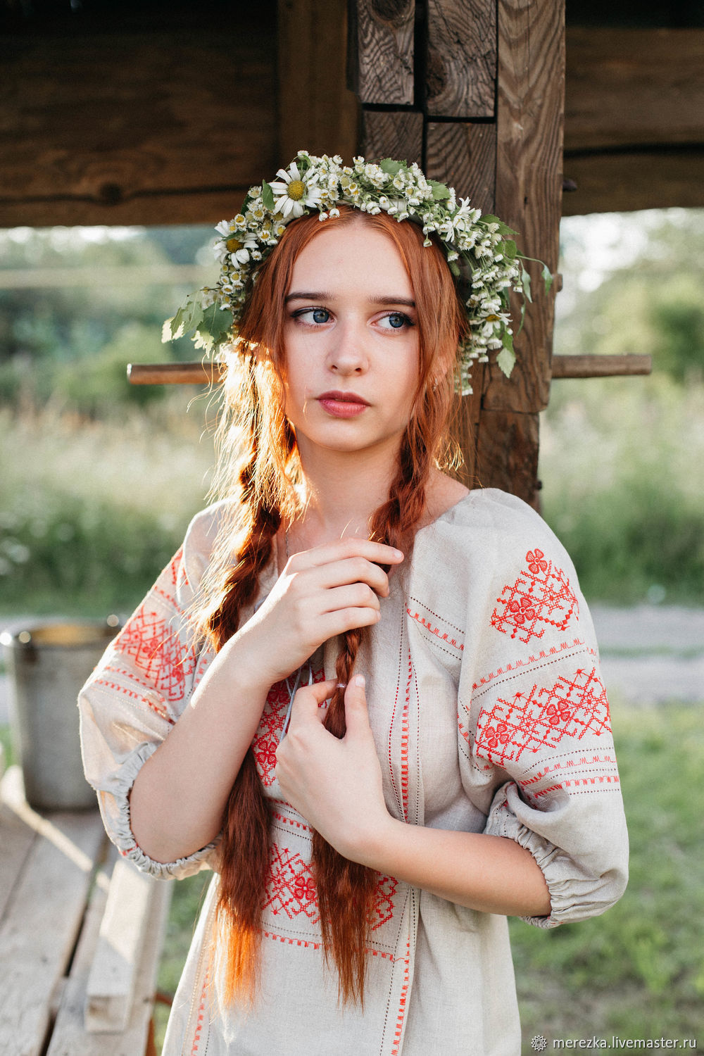 A playful frame from Girls in Slavic costumes — online in Mexico City